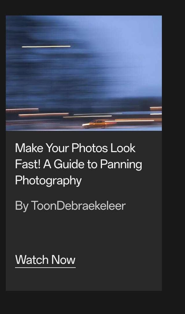 A guide to panning photography